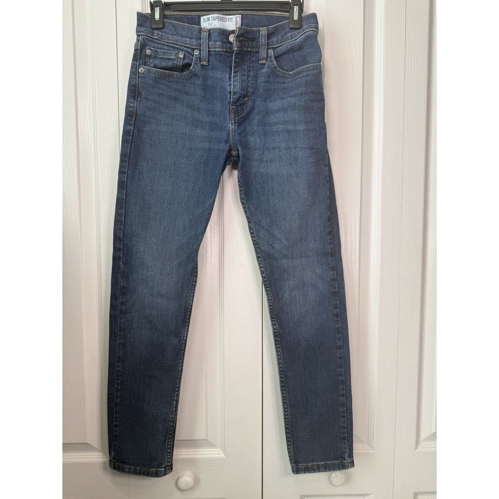 Levi's 512 Slim Tapered Fit Jeans Men's Size 28x30 Blue Denim Stretch Mid Rise